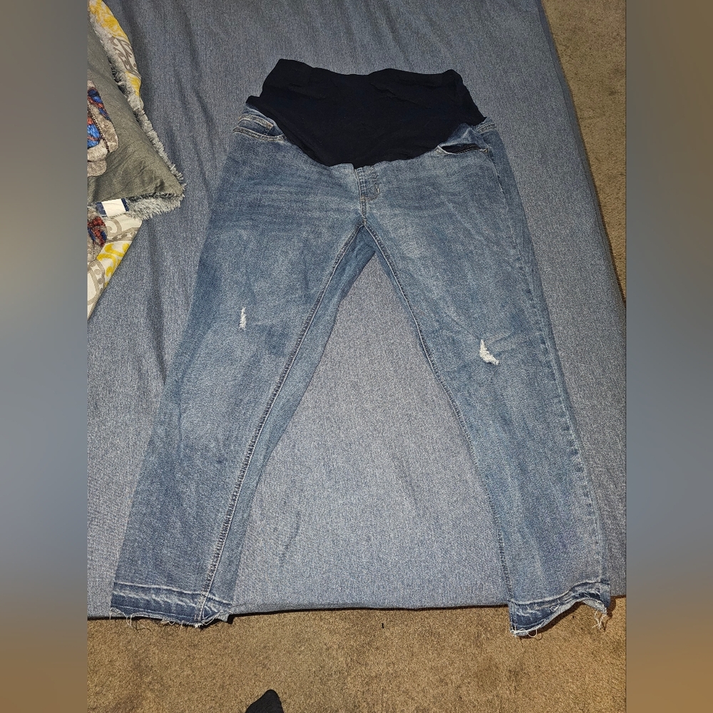Plus size maternity jeans